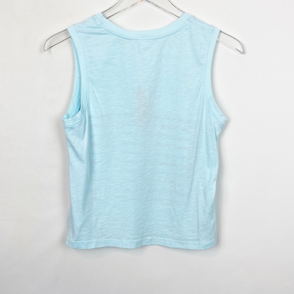 Sundry Light Blue Striped Cotton Tank 1 - Picture 2 of 9